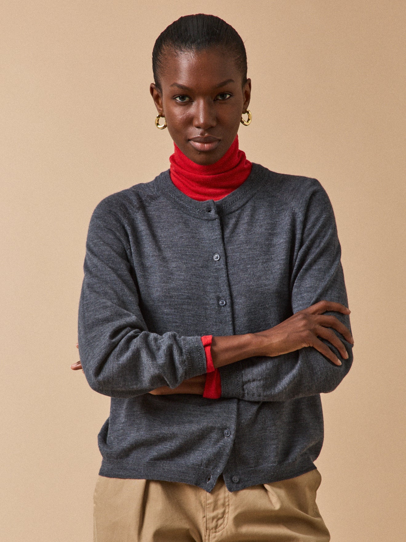 Damen-Cardigan aus RWS*-Merinowolle