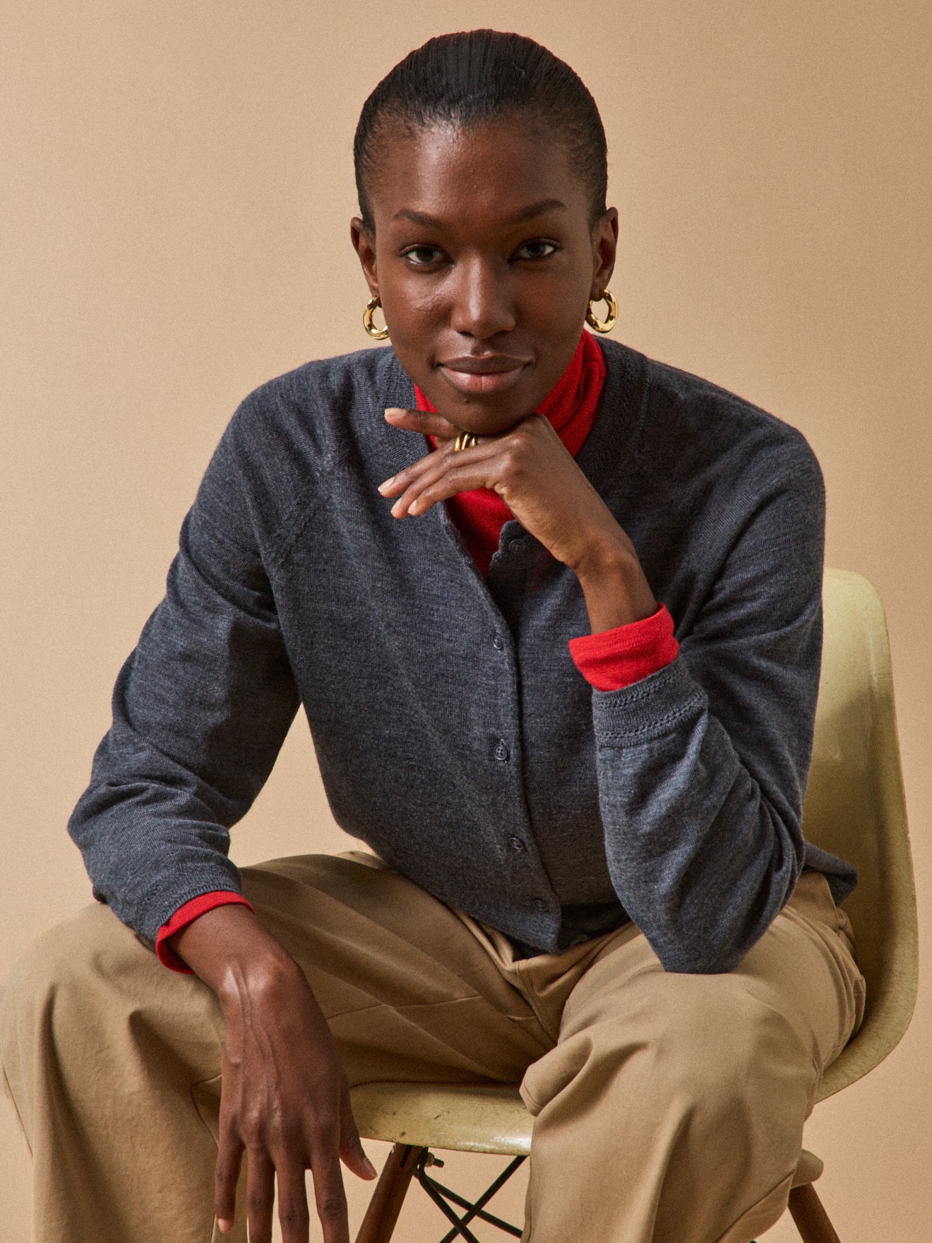 Damen-Cardigan aus RWS*-Merinowolle