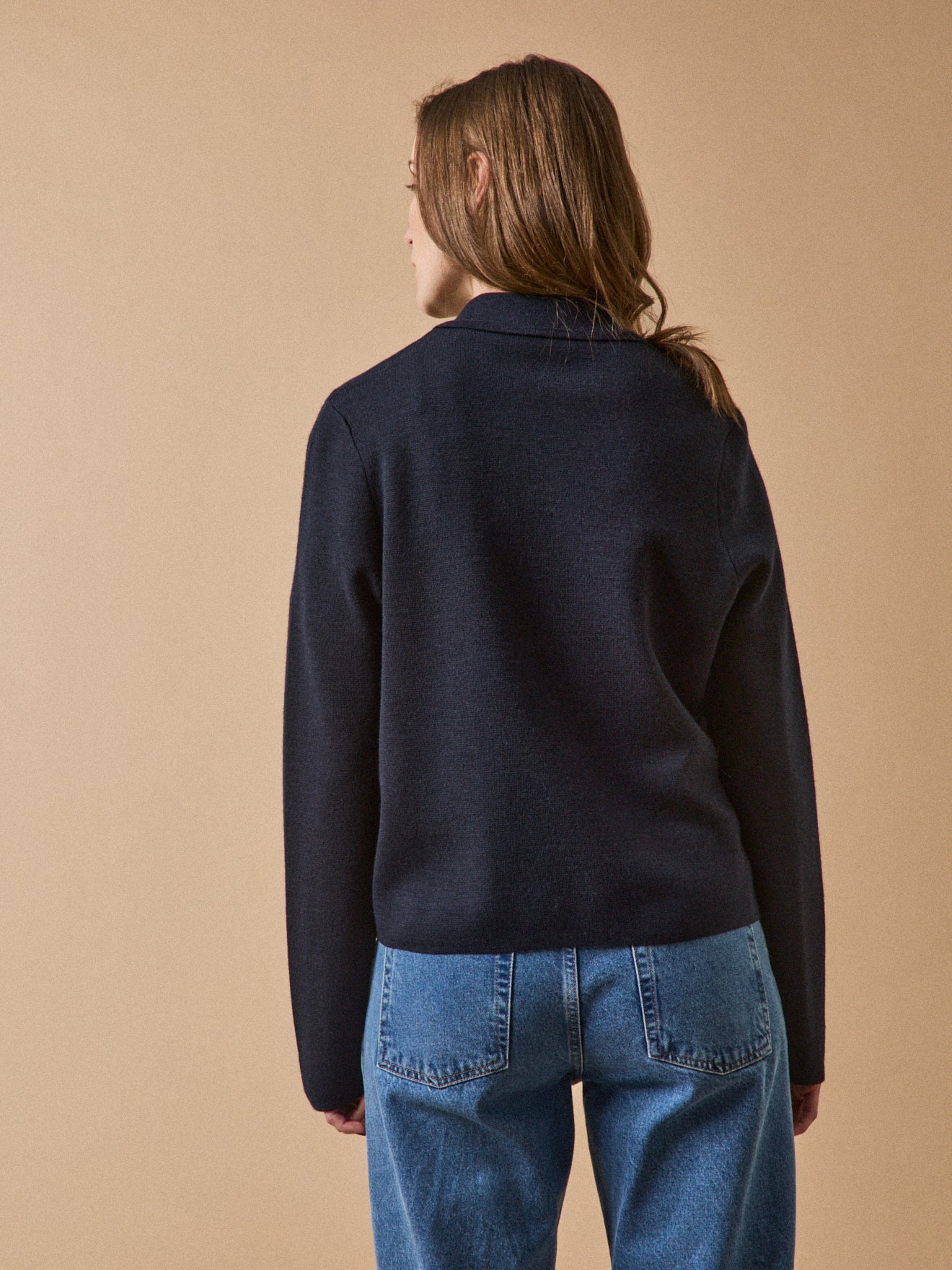 Damen-Cardigan mit Hemdkragen