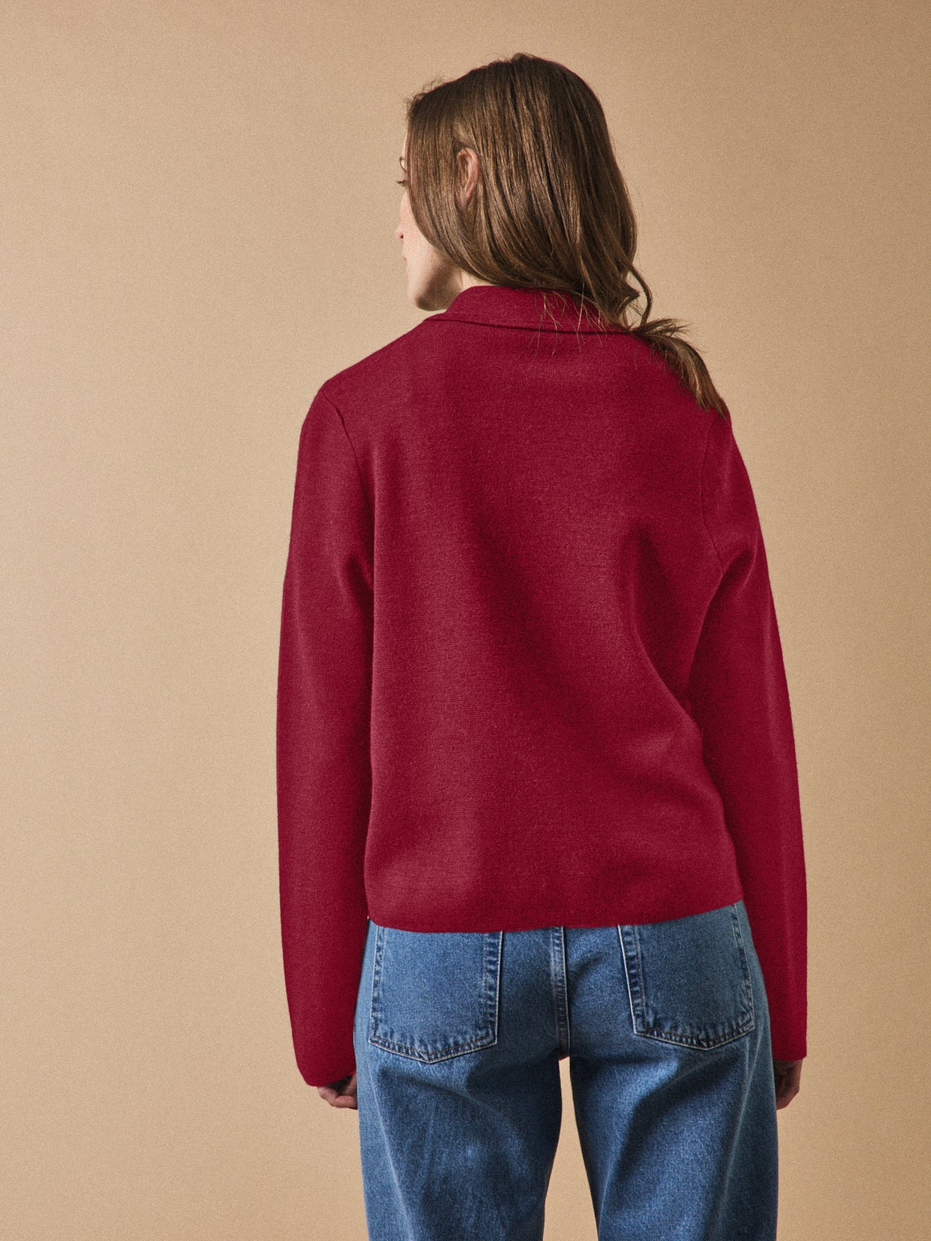 Damen-Cardigan mit Hemdkragen