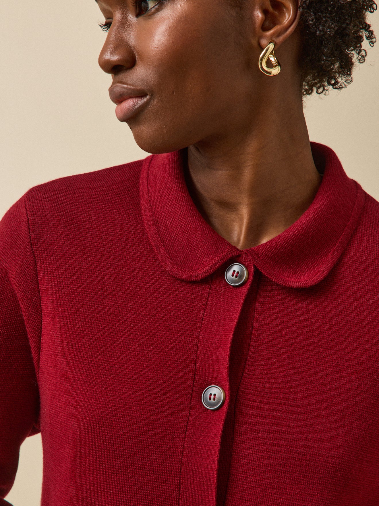 Gilet col chemise maille milano femme