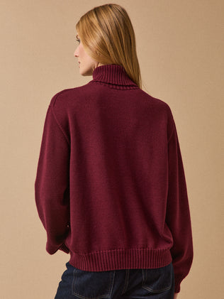 Pull col roulé femme laine mérinos - Cyrillus X les 3 Tricoteurs