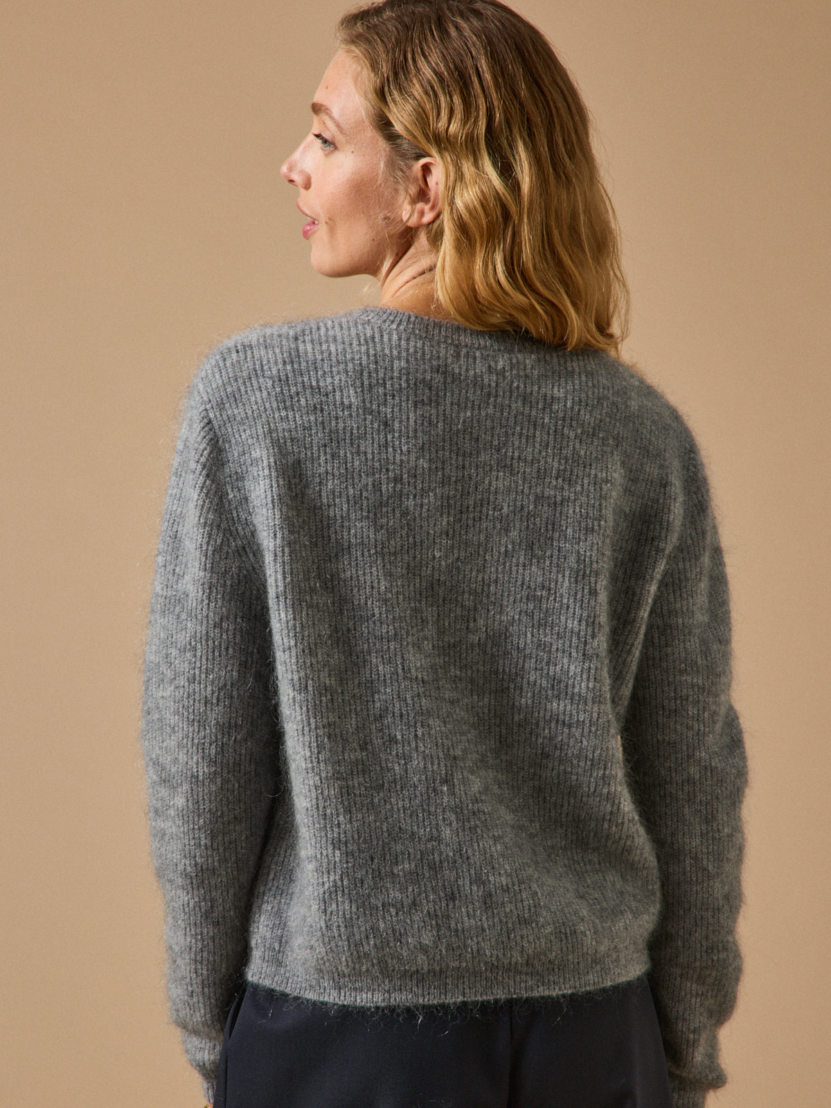 Damen-Cardigan mit Wolle und Mohair