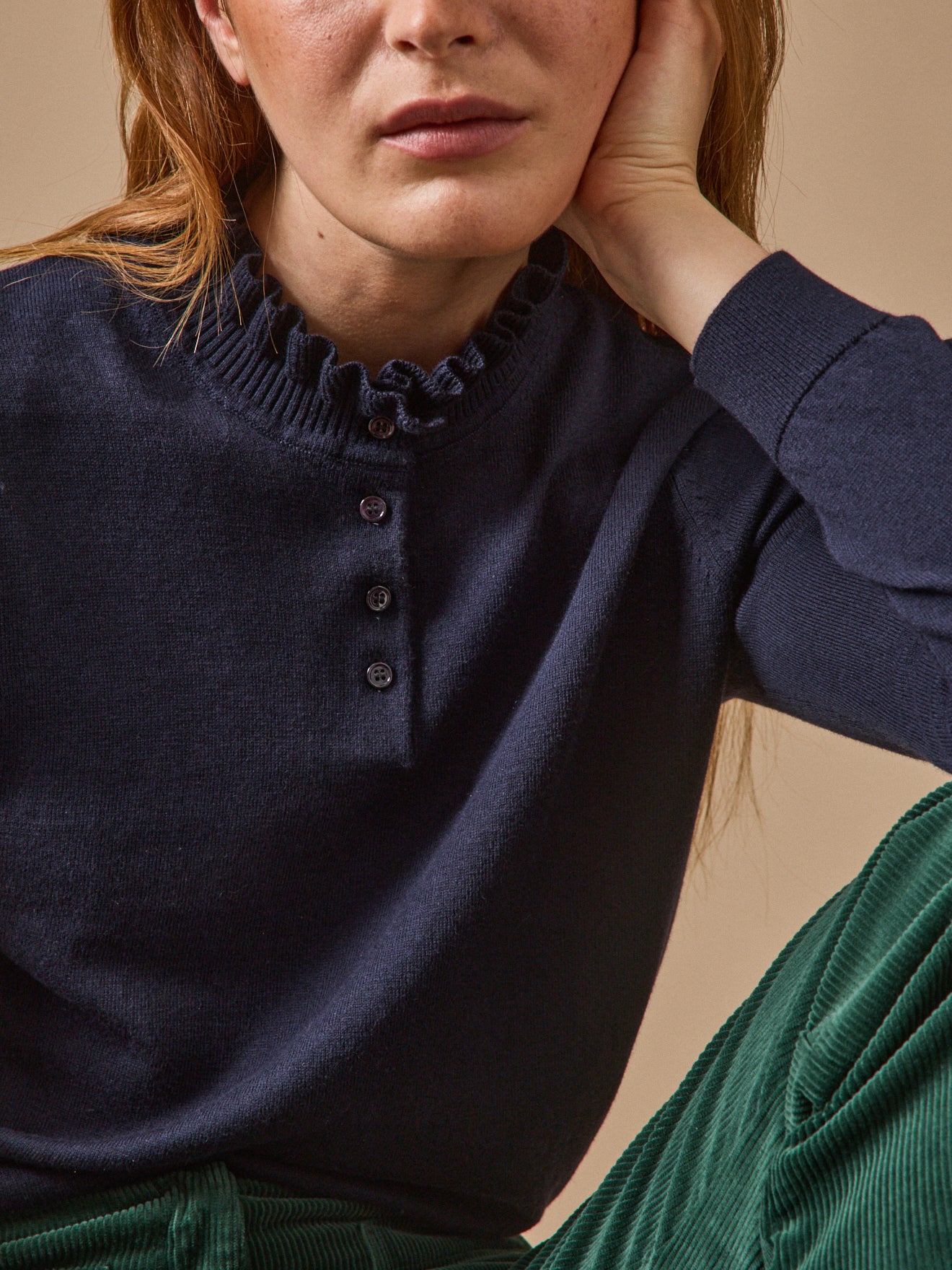 Pull femme coton et laine mérinos RWS*