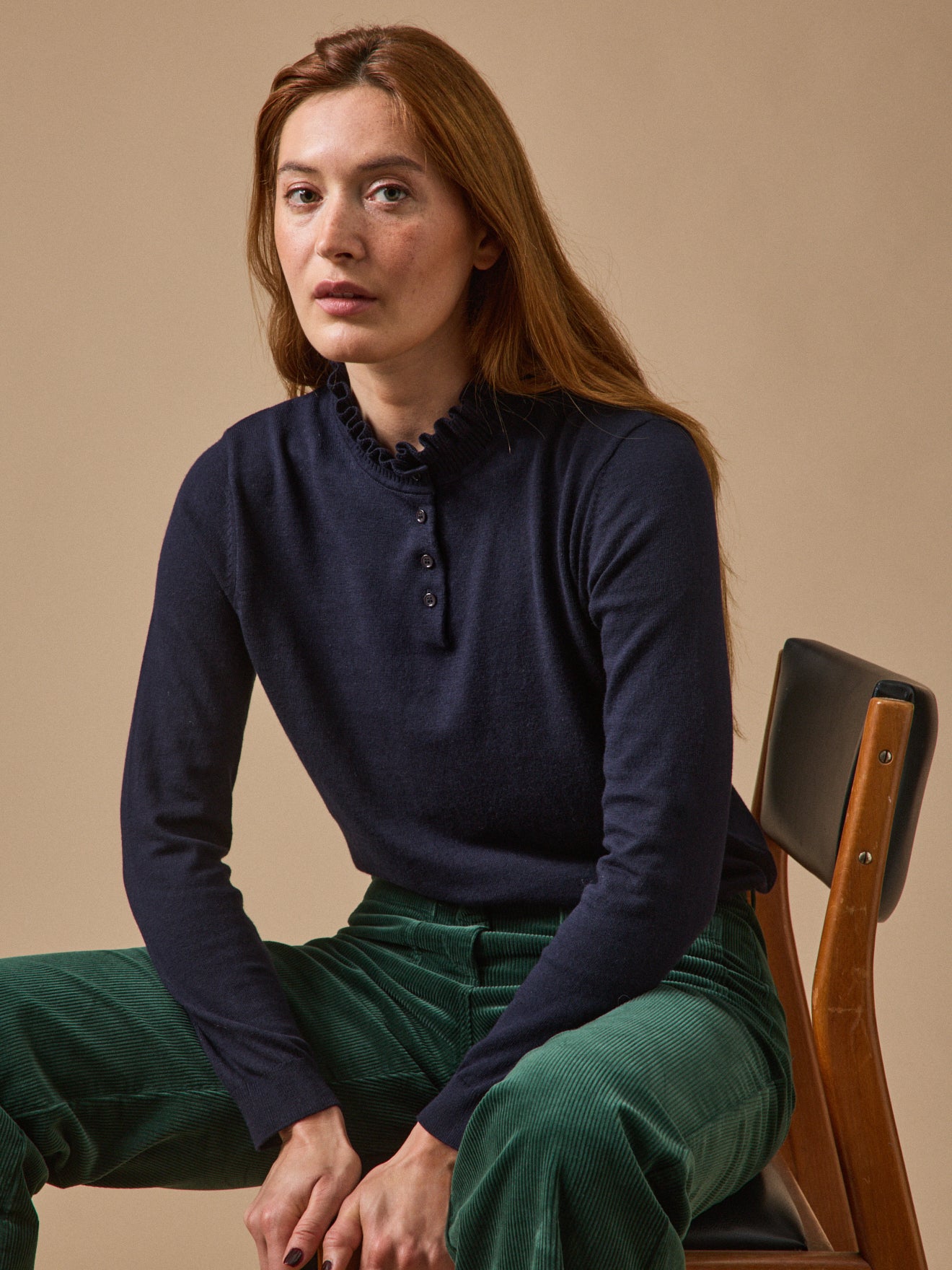 Pull femme coton et laine mérinos RWS*