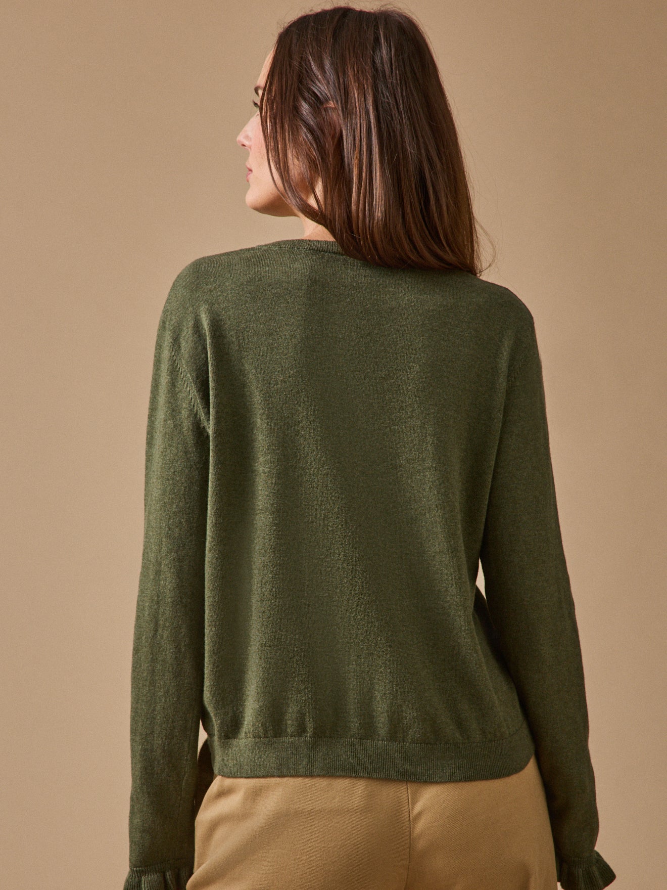 Damen-Cardigan aus Bio-Baumwolle und RWS*-Wolle