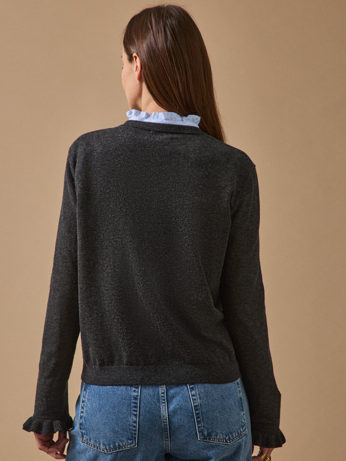 Damen-Cardigan aus Bio-Baumwolle und RWS*-Wolle