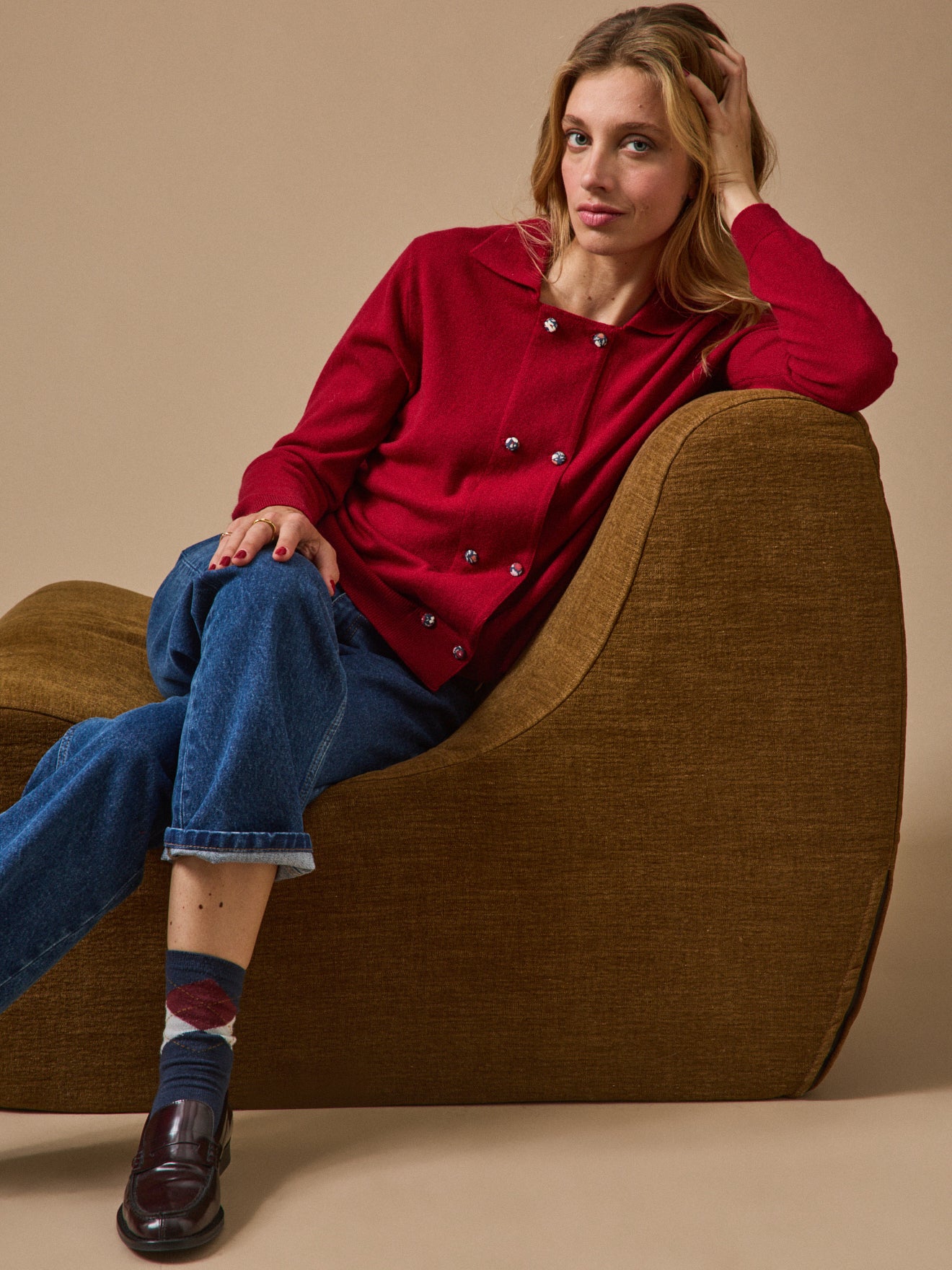 Damen-Cardigan aus RWS*-Wolle und Cashmere