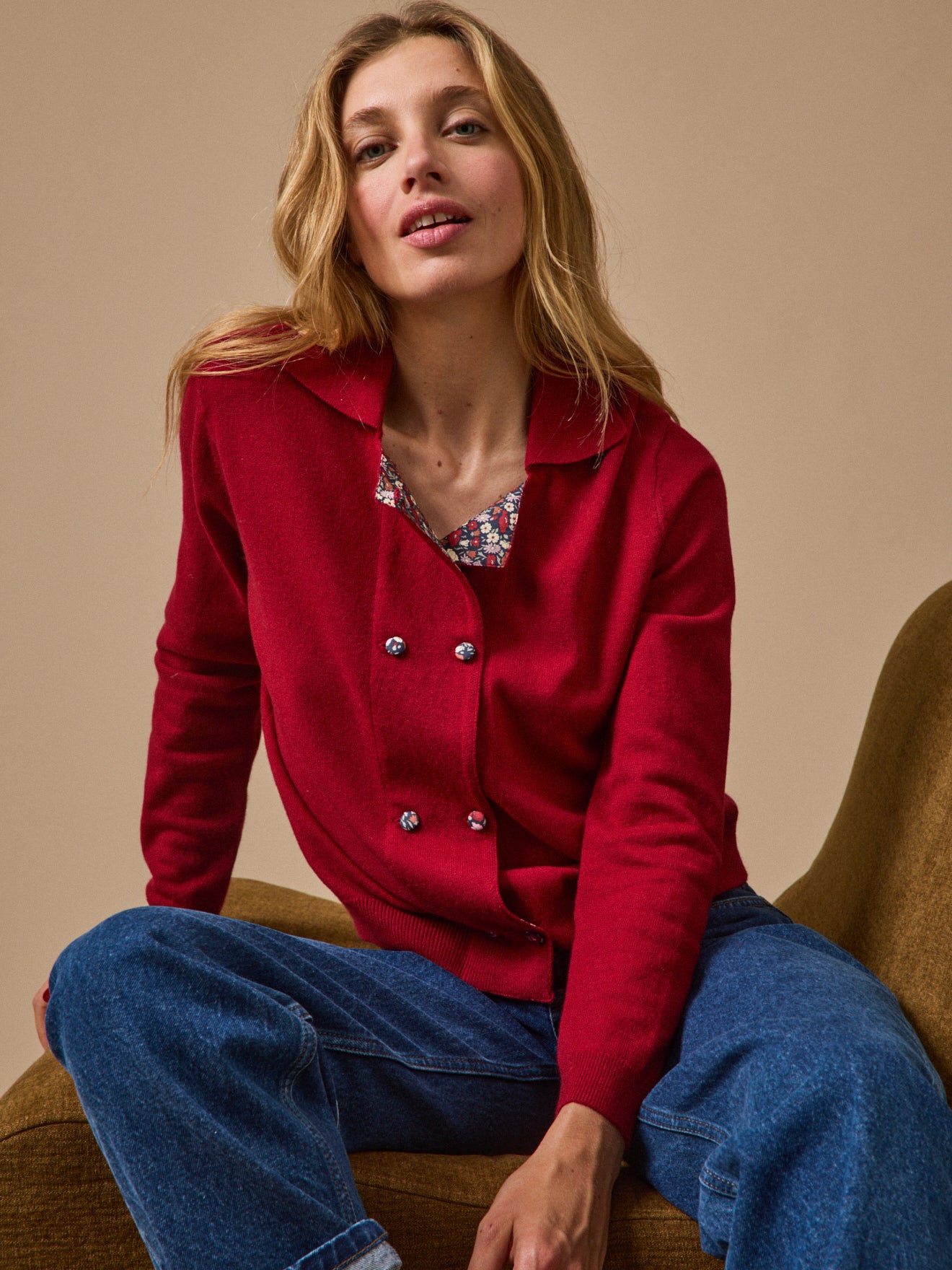 Damen-Cardigan aus RWS*-Wolle und Cashmere