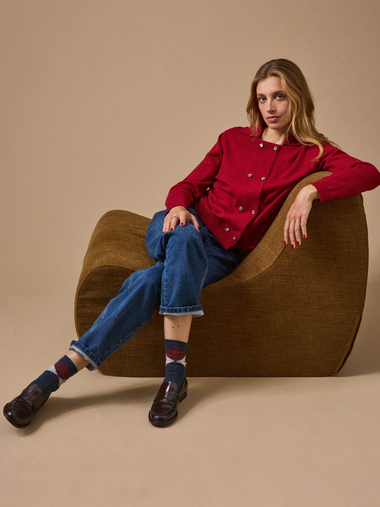Damen-Cardigan aus RWS*-Wolle und Cashmere