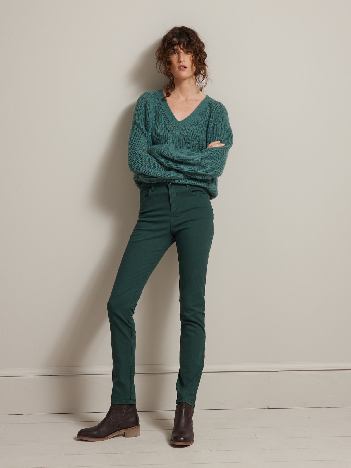 Besonders bequeme Slim Fit Damen-Jeans in schöner Farbe
