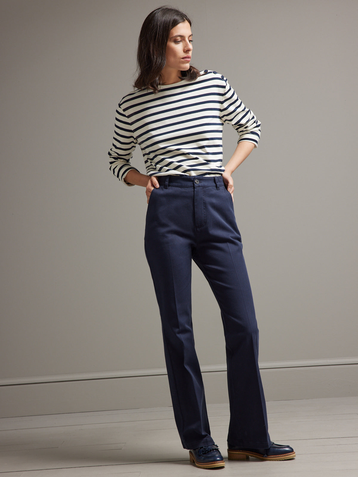 Pantalon droit gabardine femme Camille