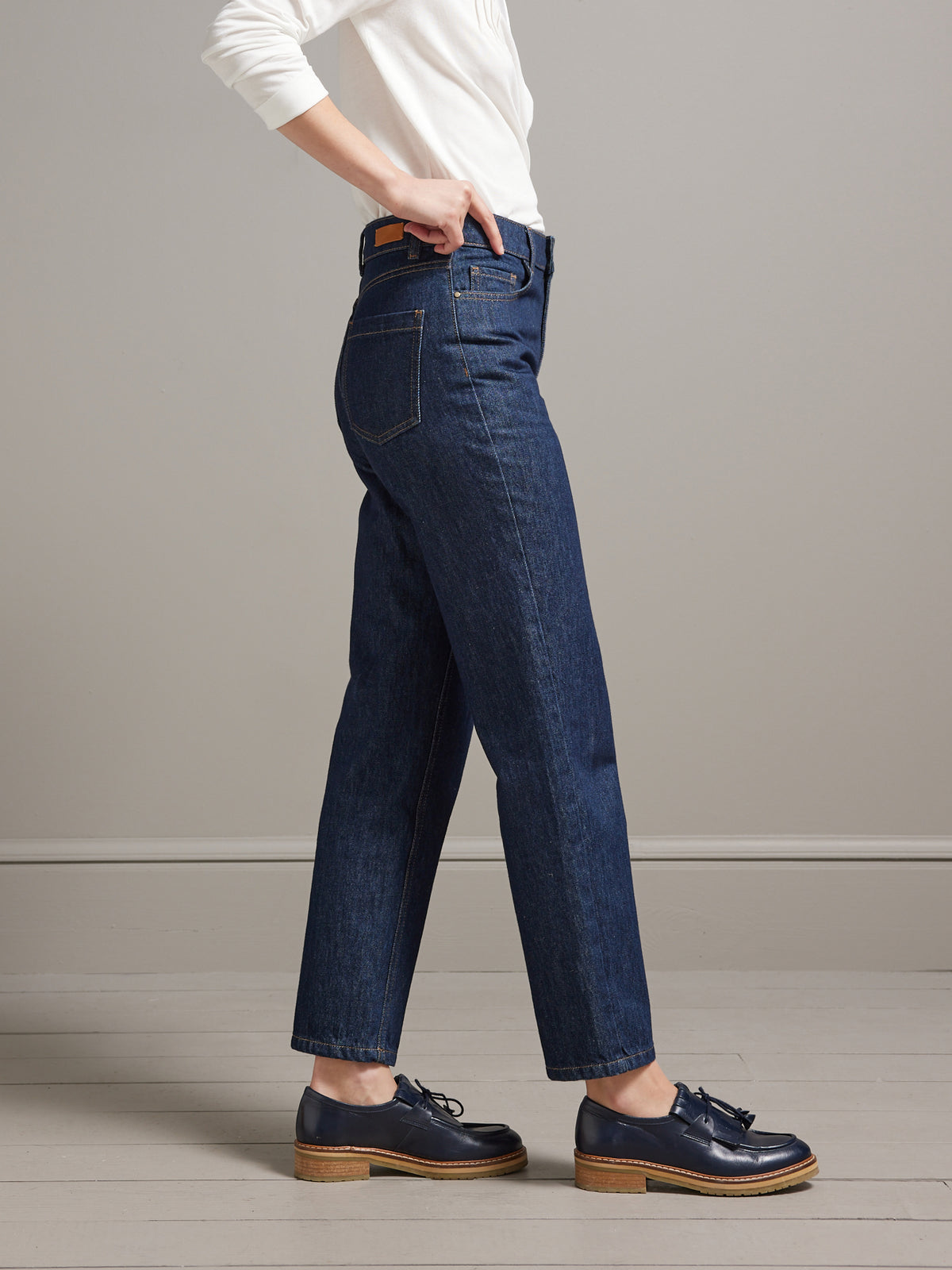 Damen Mom Jeans Andréa - Bio-Baumwolle, nachhaltiges Waschen