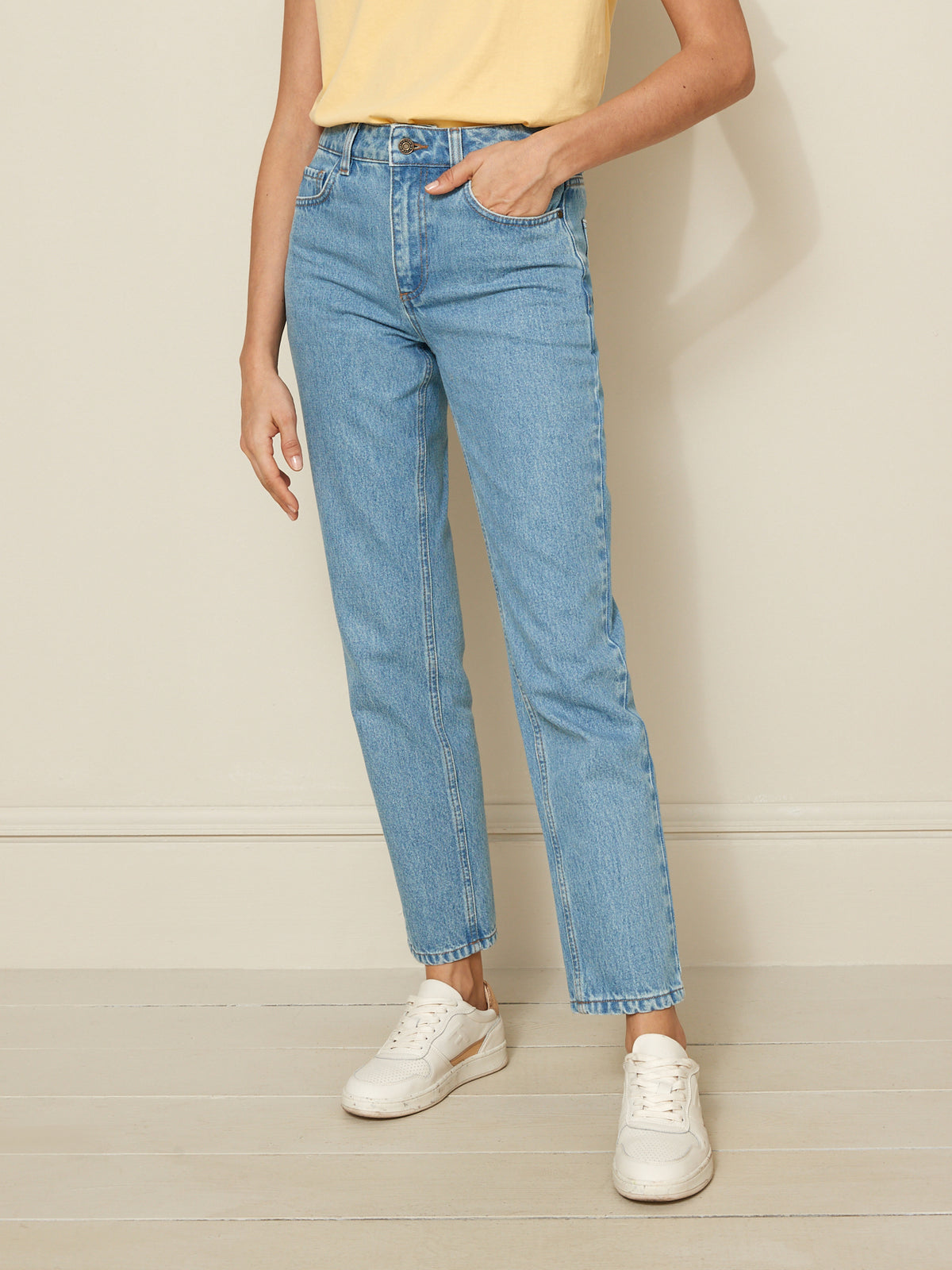 Damen Mom Jeans Andréa - Bio-Baumwolle, nachhaltiges Waschen