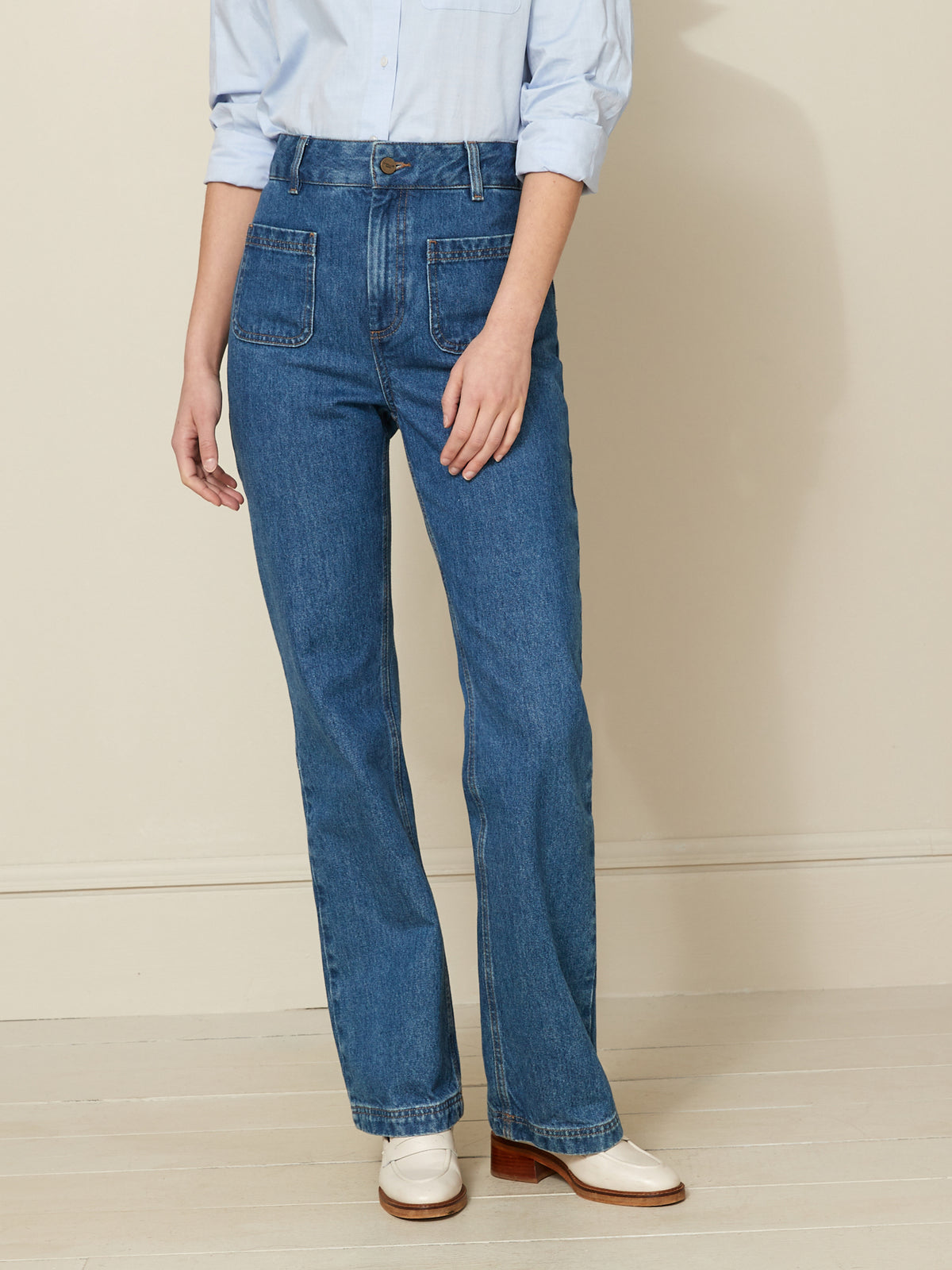 Gerade Damen Jeans Amarande - Bio-Baumwolle, nachhaltiges Waschen