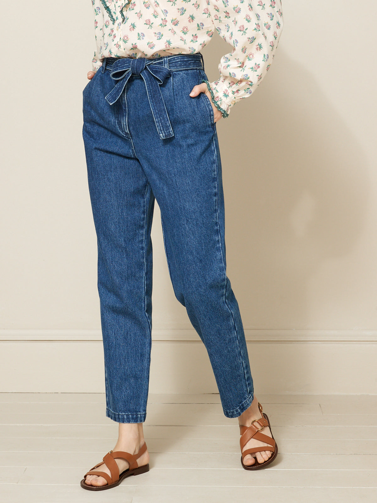 Damen-Karottenjeans - Bio-Baumwolle, nachhaltiges Waschen