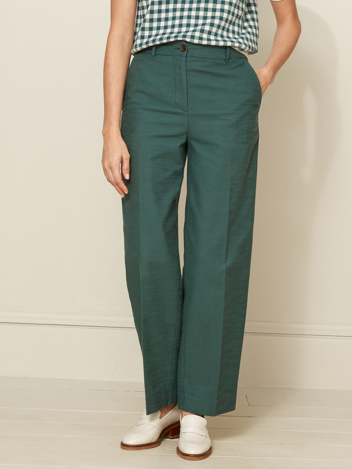 Pantalon large coton et viscose femme Mia