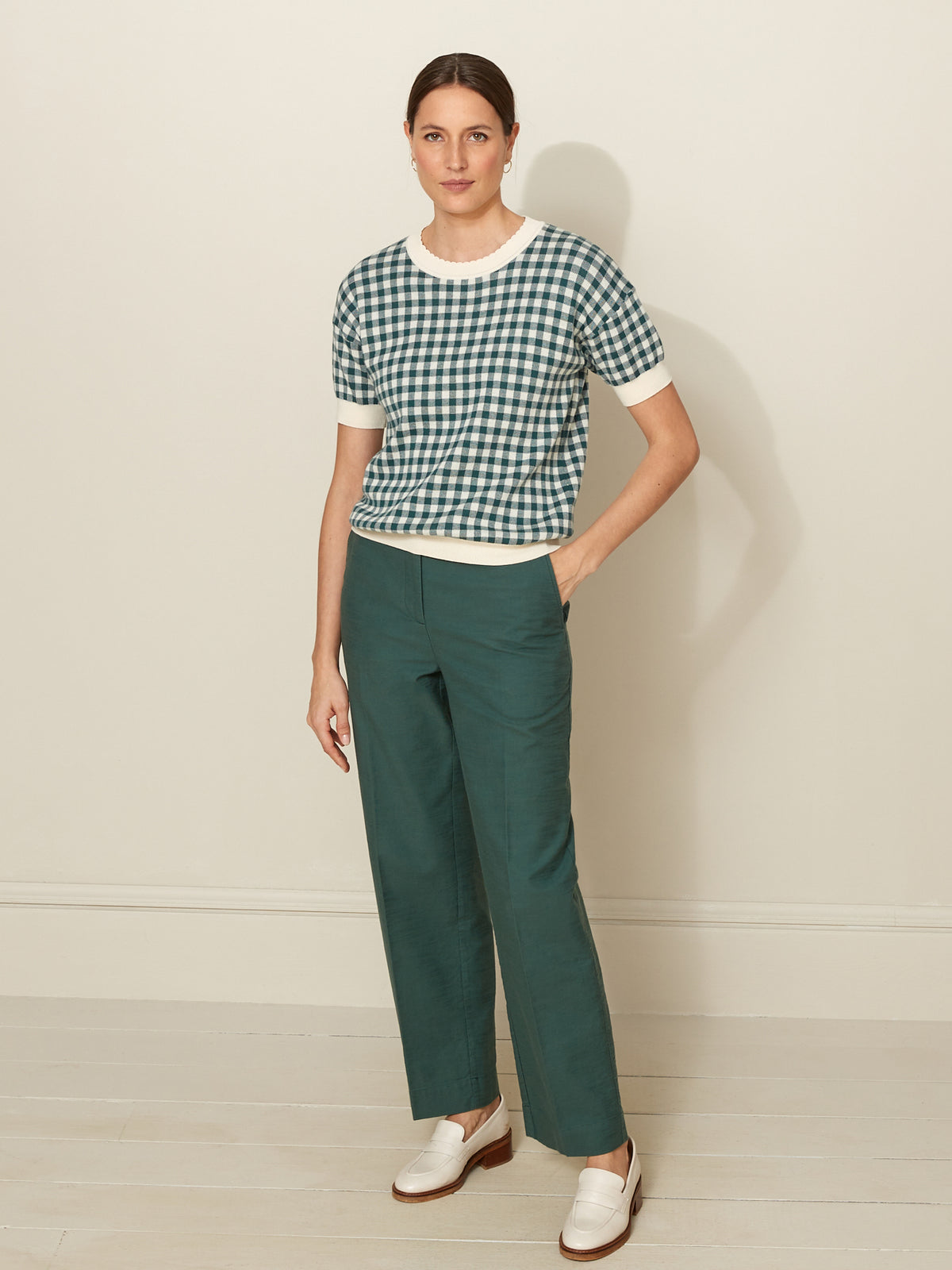 Pantalon large coton et viscose femme Mia