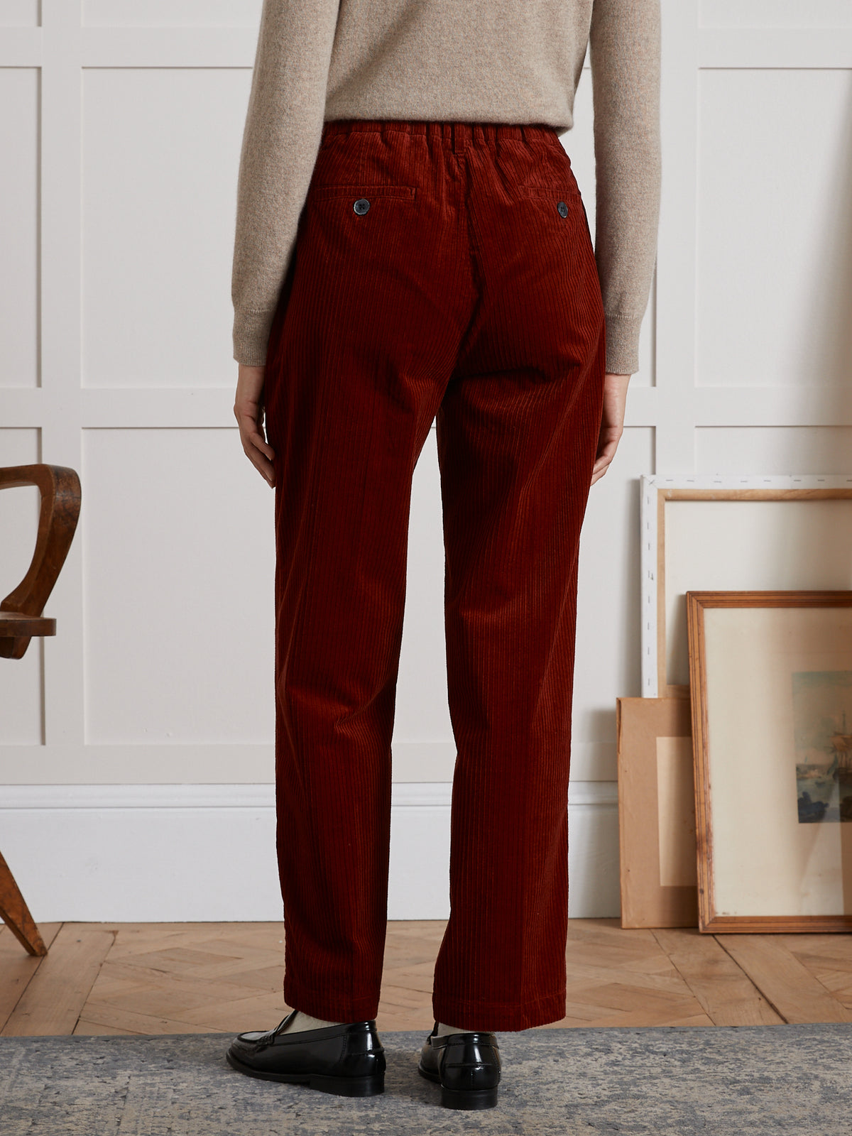 Pantalon à pinces velours femme Pauline