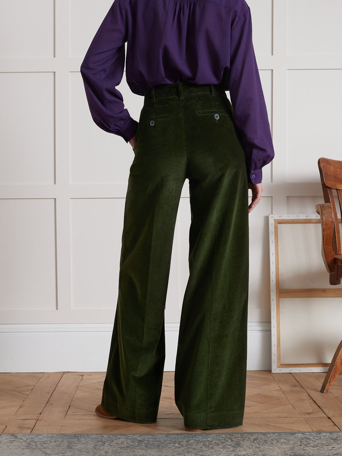 Damenhose aus Cord mit weitem Bein Sophie