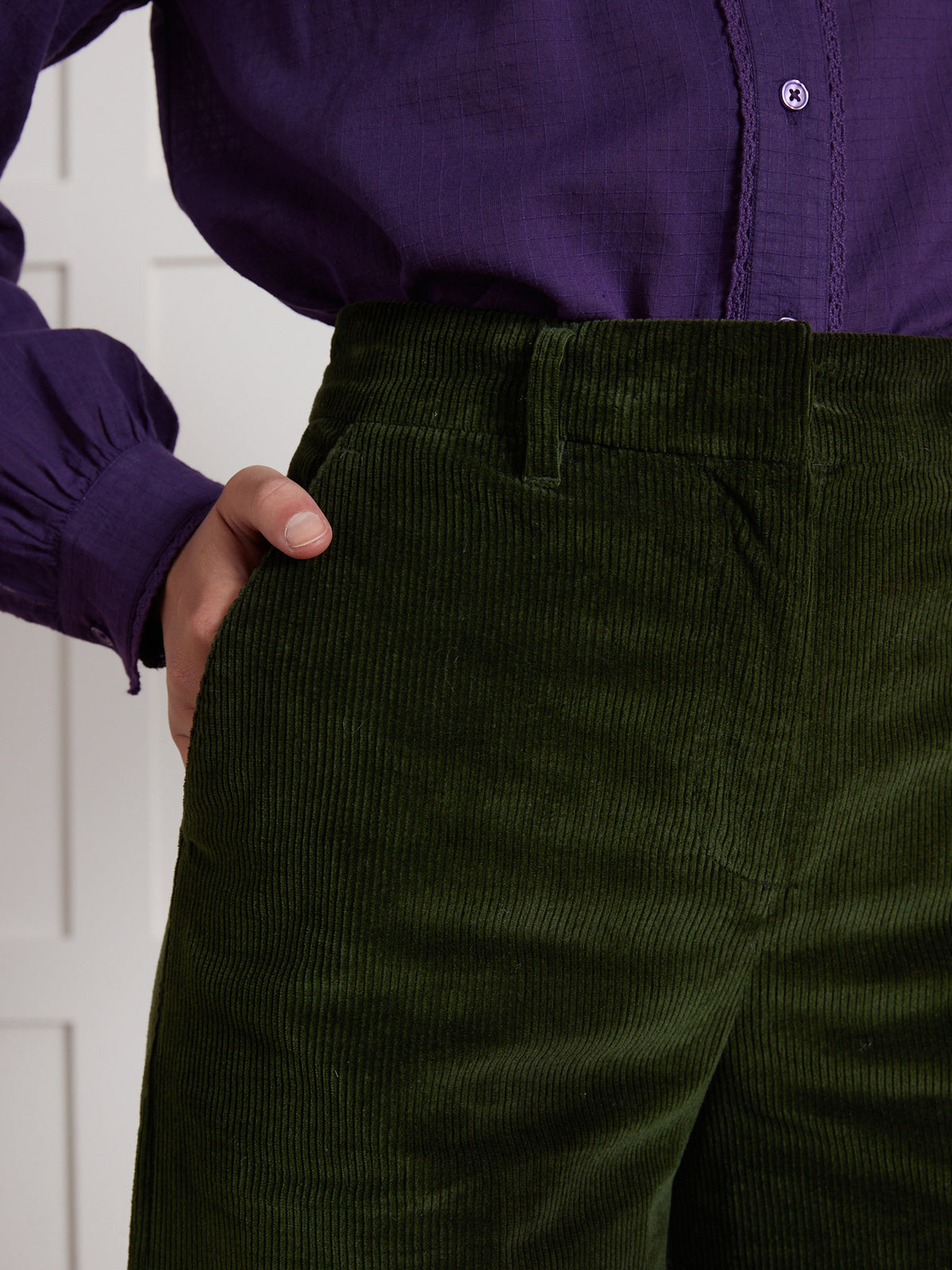 Damenhose aus Cord mit weitem Bein Sophie
