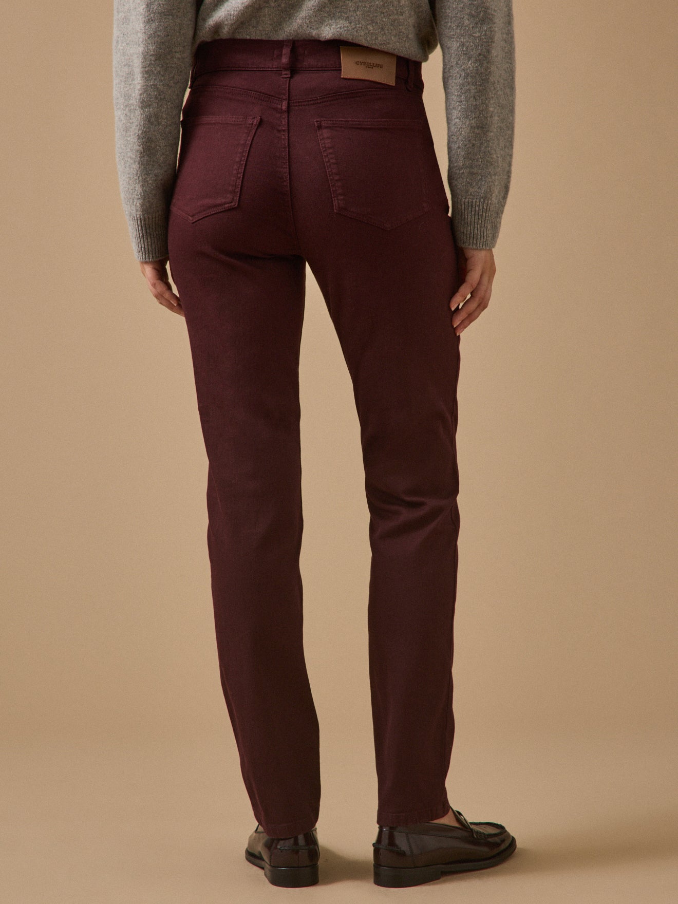 Farbenfrohe Slim Fit Damenhose Aude