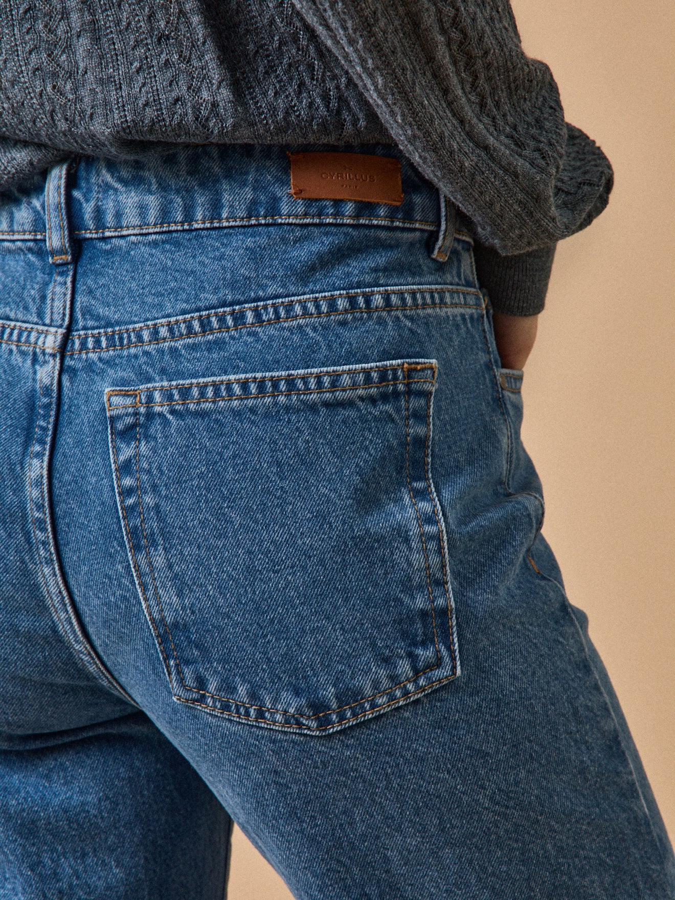 Jean mom femme Claire coton biologique délavage écoresponsable