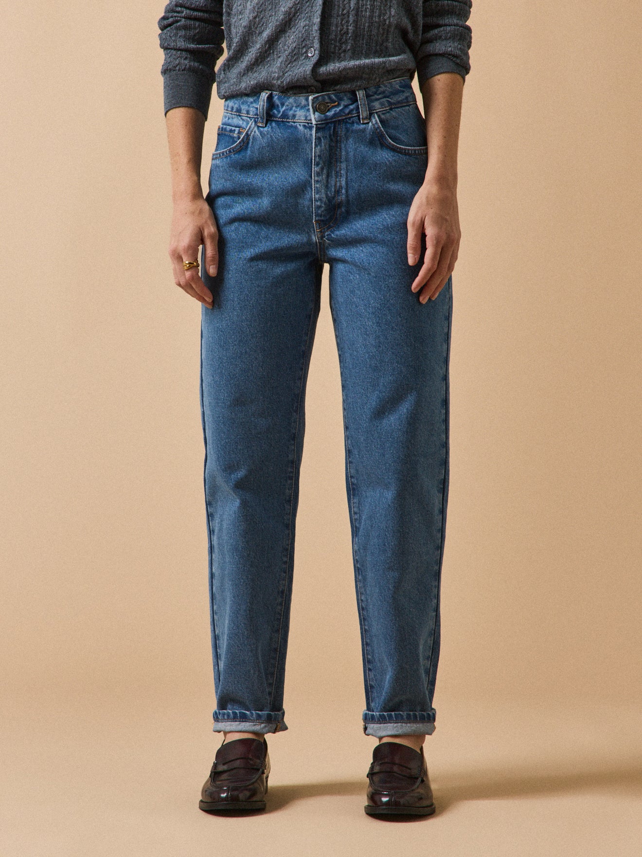 Damen Mom Jeans Claire - Bio-Baumwolle, nachhaltig gewaschen