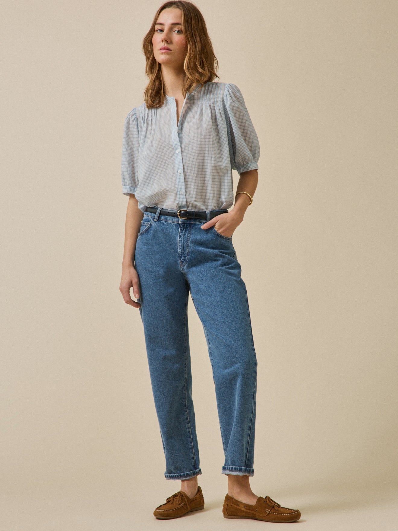 Damen Mom Jeans Claire - Bio-Baumwolle, nachhaltig gewaschen