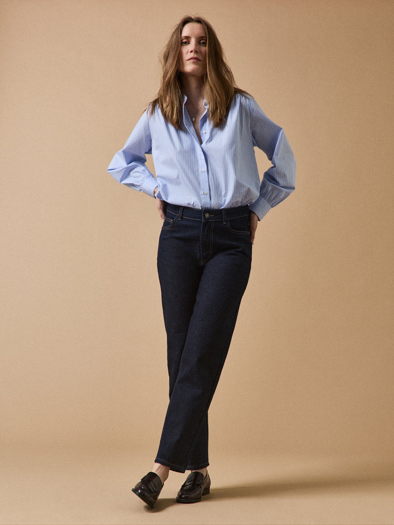 Jean mom femme Claire coton biologique délavage écoresponsable