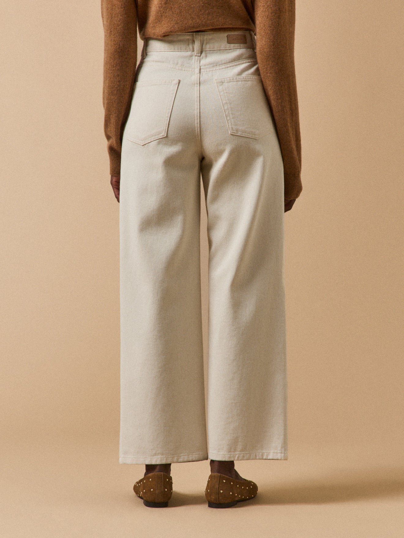 Damen-Jeans Émilie mit weitem Bein aus Bio-Baumwolle