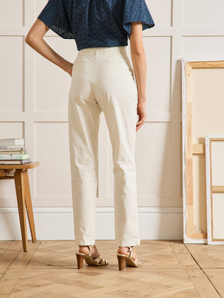 Damen-Chinohose Marine - Bio-Baumwolle