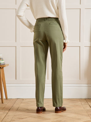 Damen-Chinohose Marine - Bio-Baumwolle