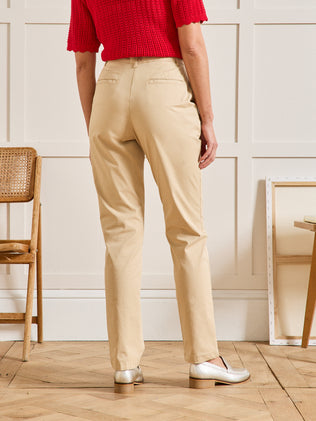 Damen-Chinohose Marine - Bio-Baumwolle