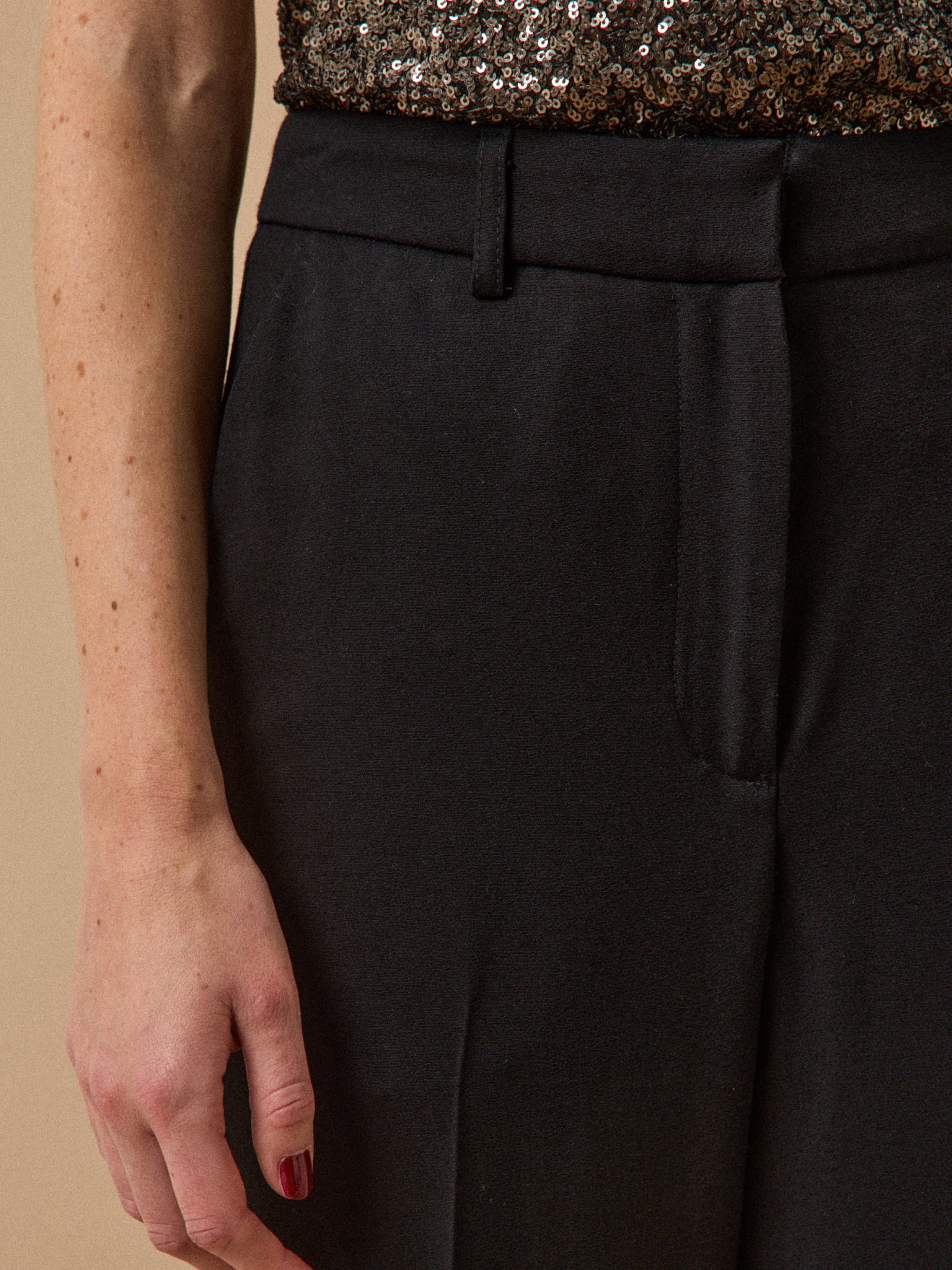 Gerade Damenhose Joy aus Crêpe