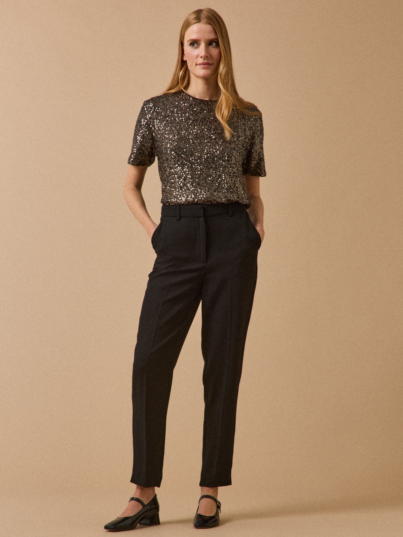 Gerade Damenhose Joy aus Crêpe