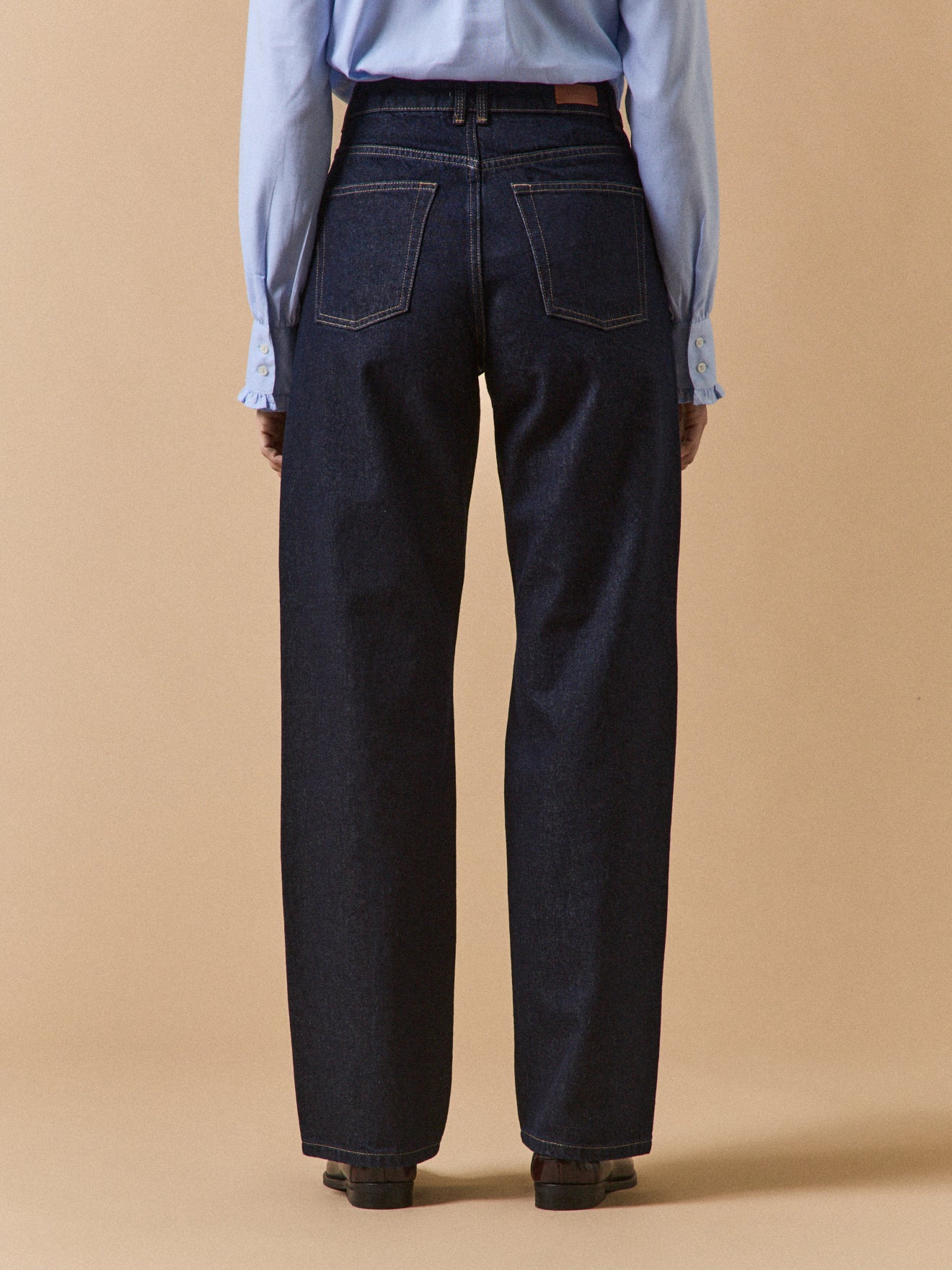 Damen-Jeans Zoé mit weitem Bein aus Bio-Baumwolle