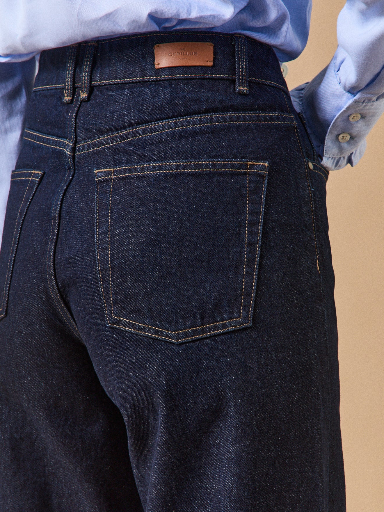 Damen-Jeans Zoé mit weitem Bein aus Bio-Baumwolle