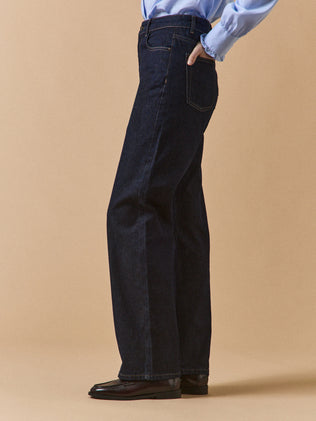 Damen-Jeans Zoé mit weitem Bein aus Bio-Baumwolle