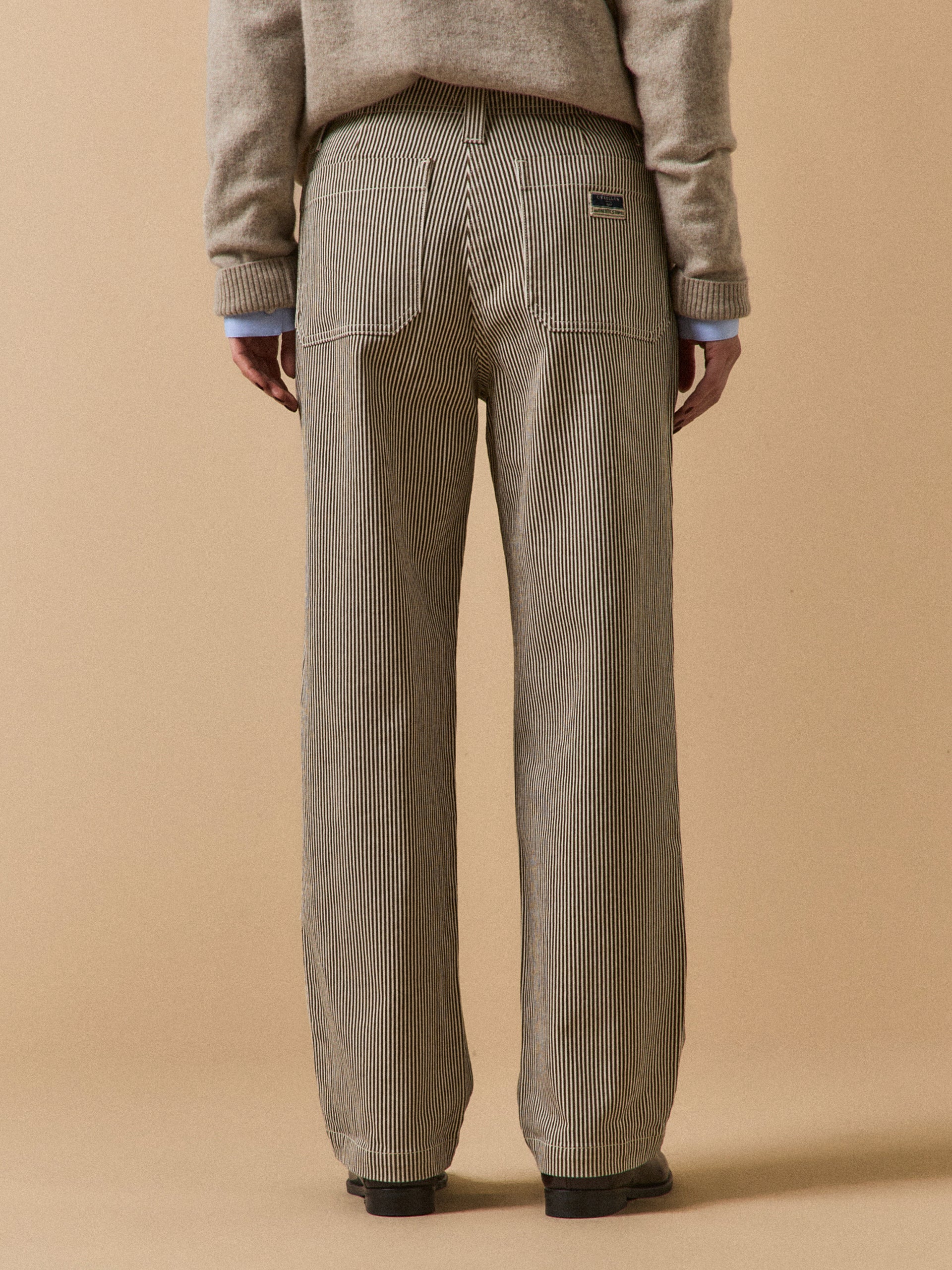 Pantalon cargo rayé femme Léonie