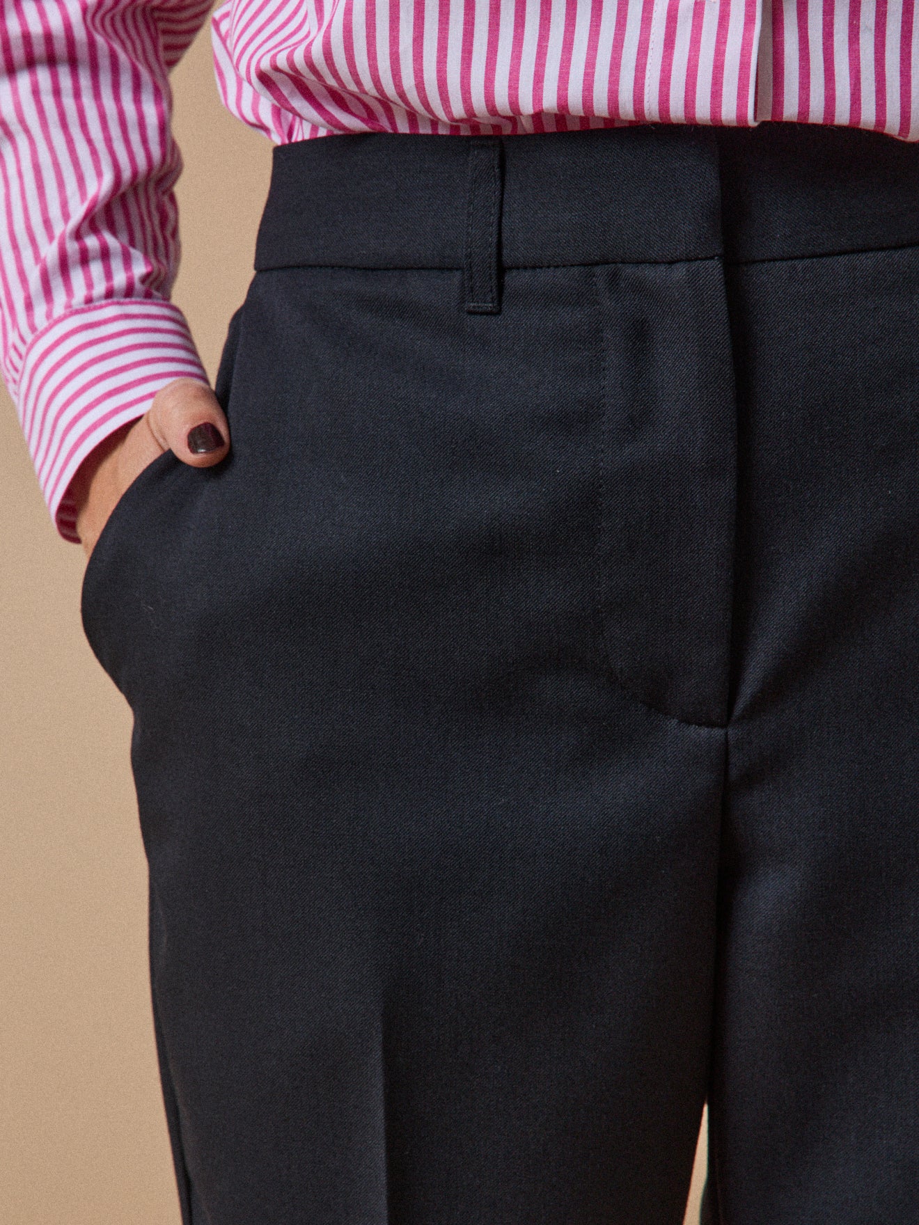 Pantalon cigarette lainage uni femme Léa