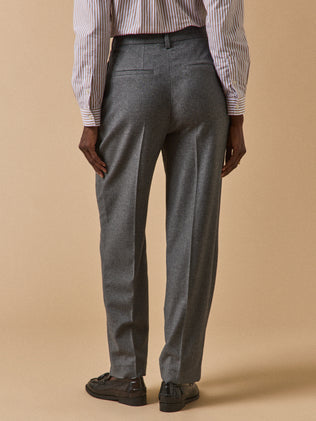Pantalon carotte flanelle femme Hélène