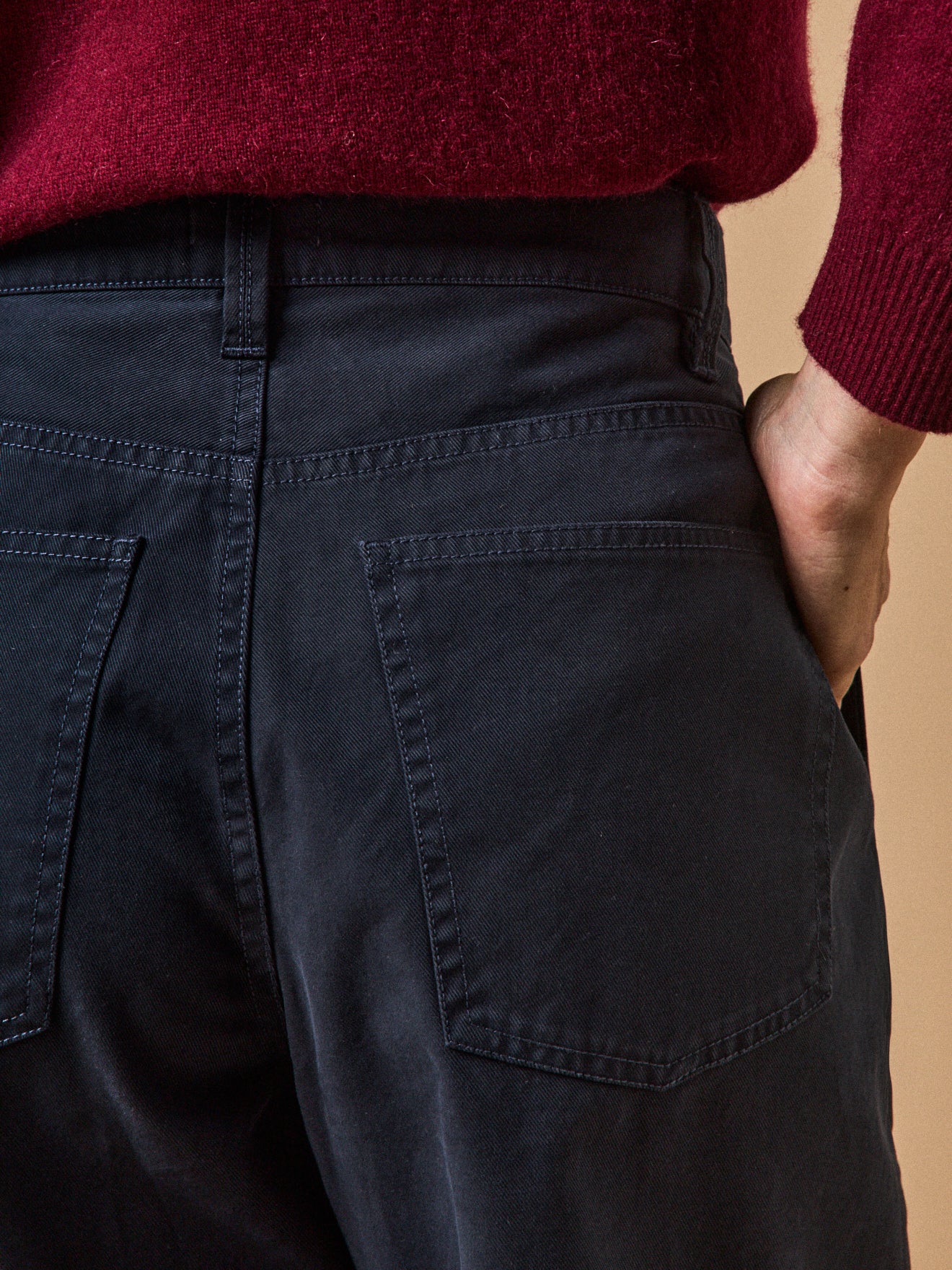 Gerade Damen-Karottenhose aus Baumwoll-Twill Céléstine