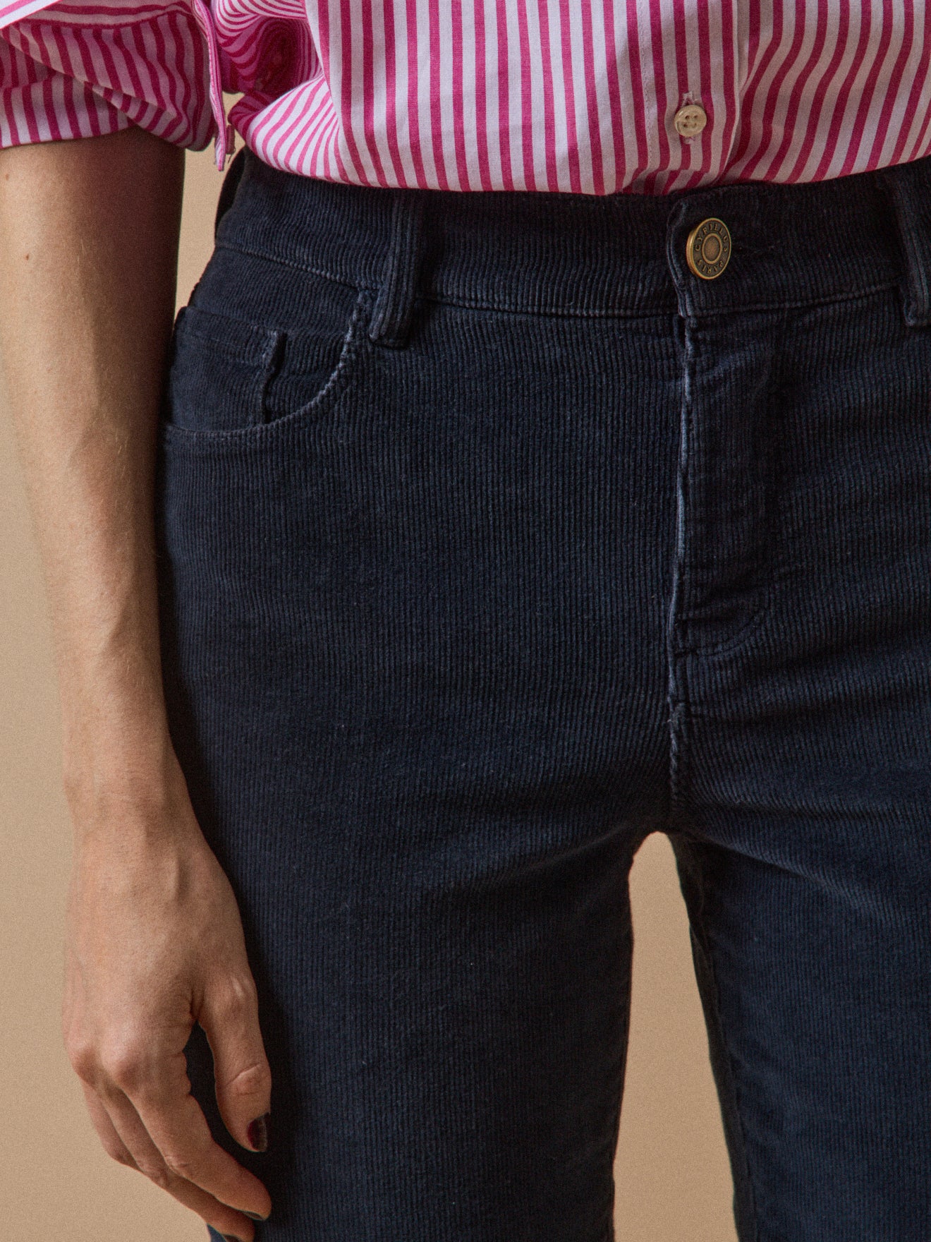 Pantalon slim velours milleraies femme Chloé