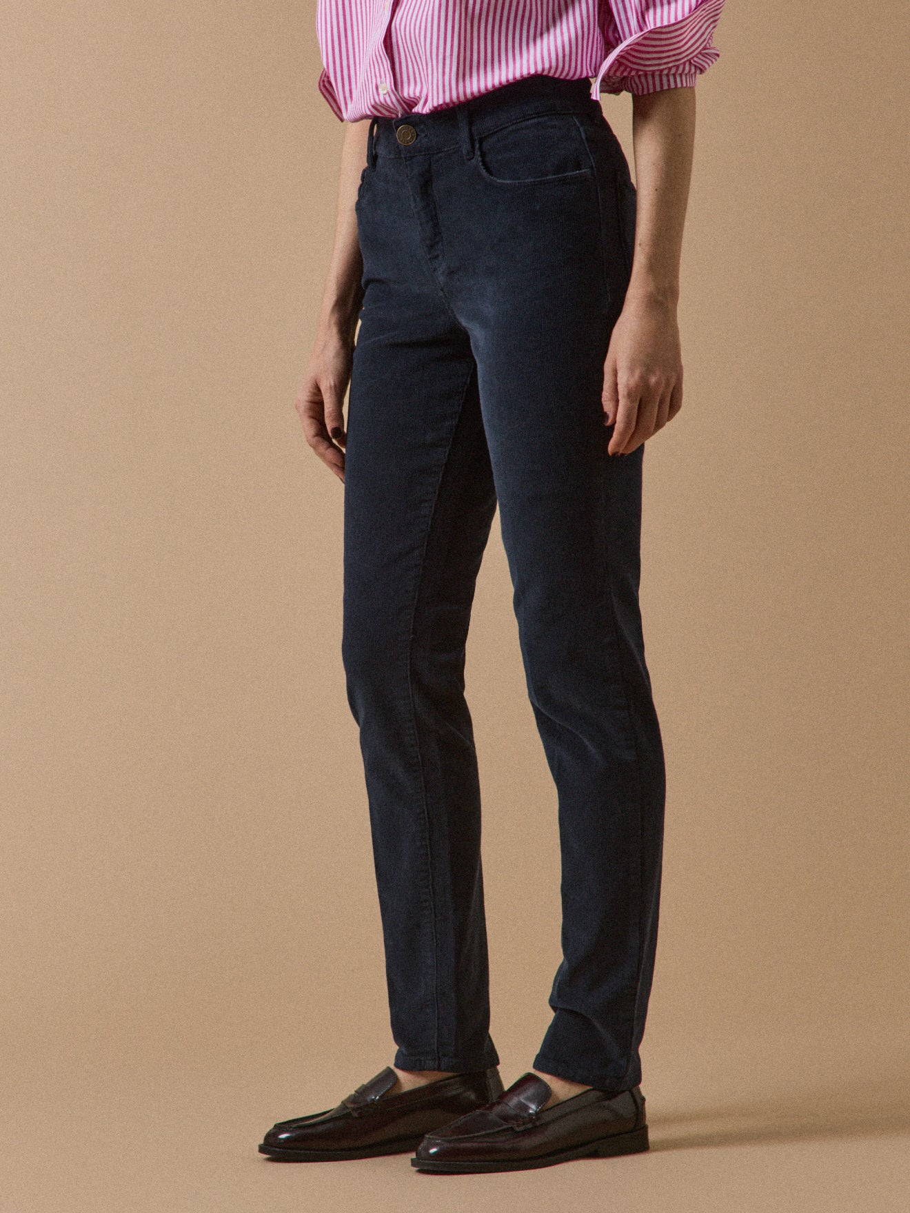 Pantalon slim velours milleraies femme Chloé