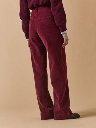 Pantalon large velours femme Juliette