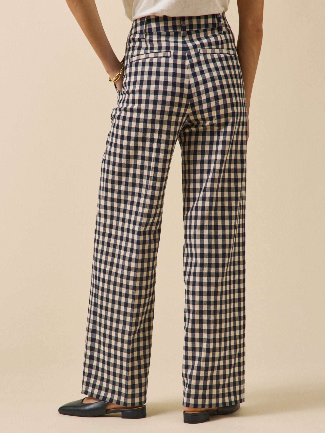 Pantalon tailleur vichy femme Juliette