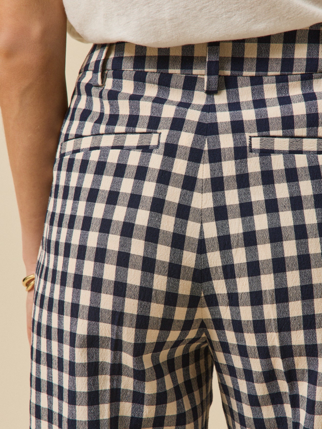 Pantalon tailleur vichy femme Juliette