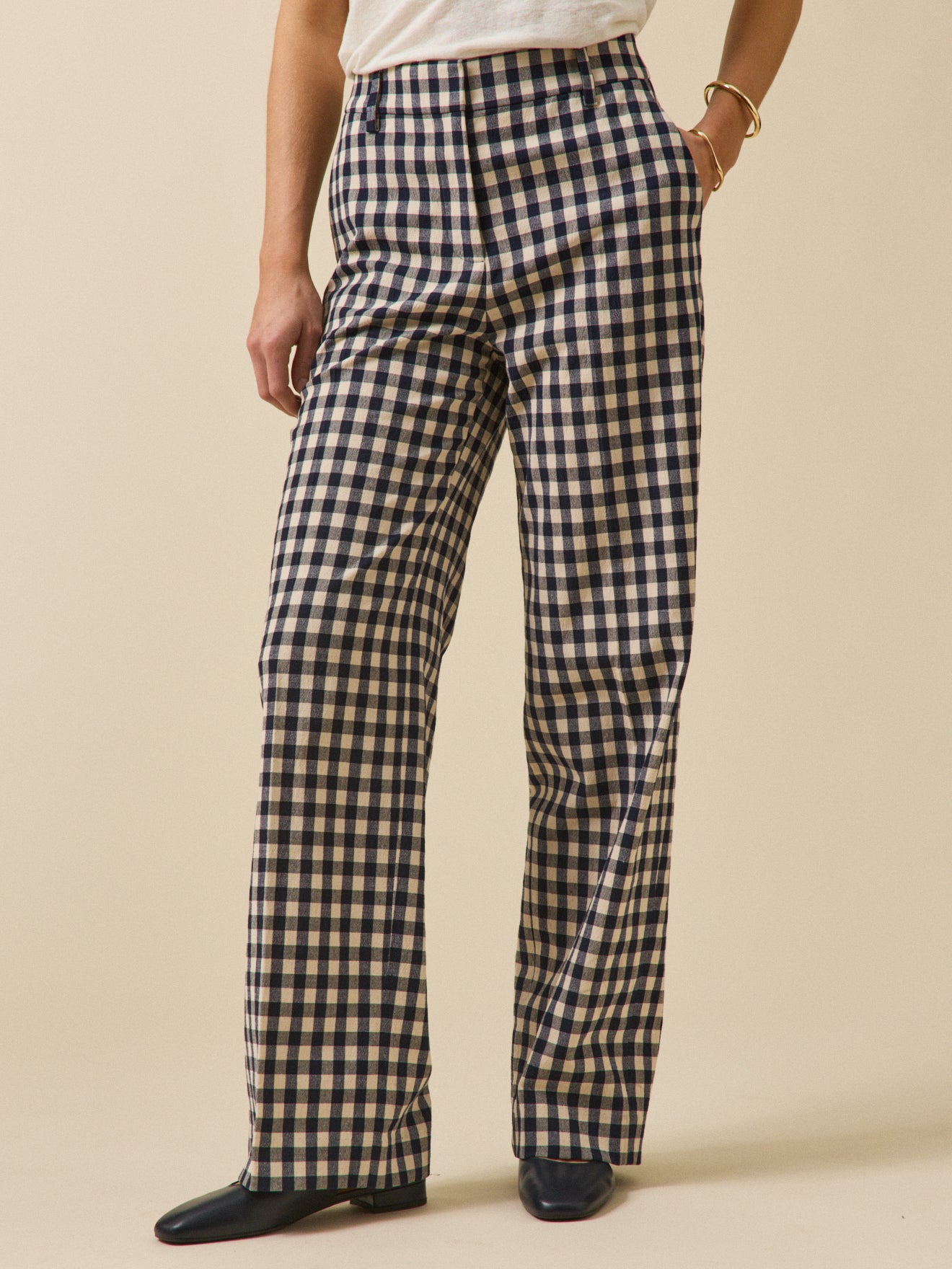 Pantalon tailleur vichy femme Juliette