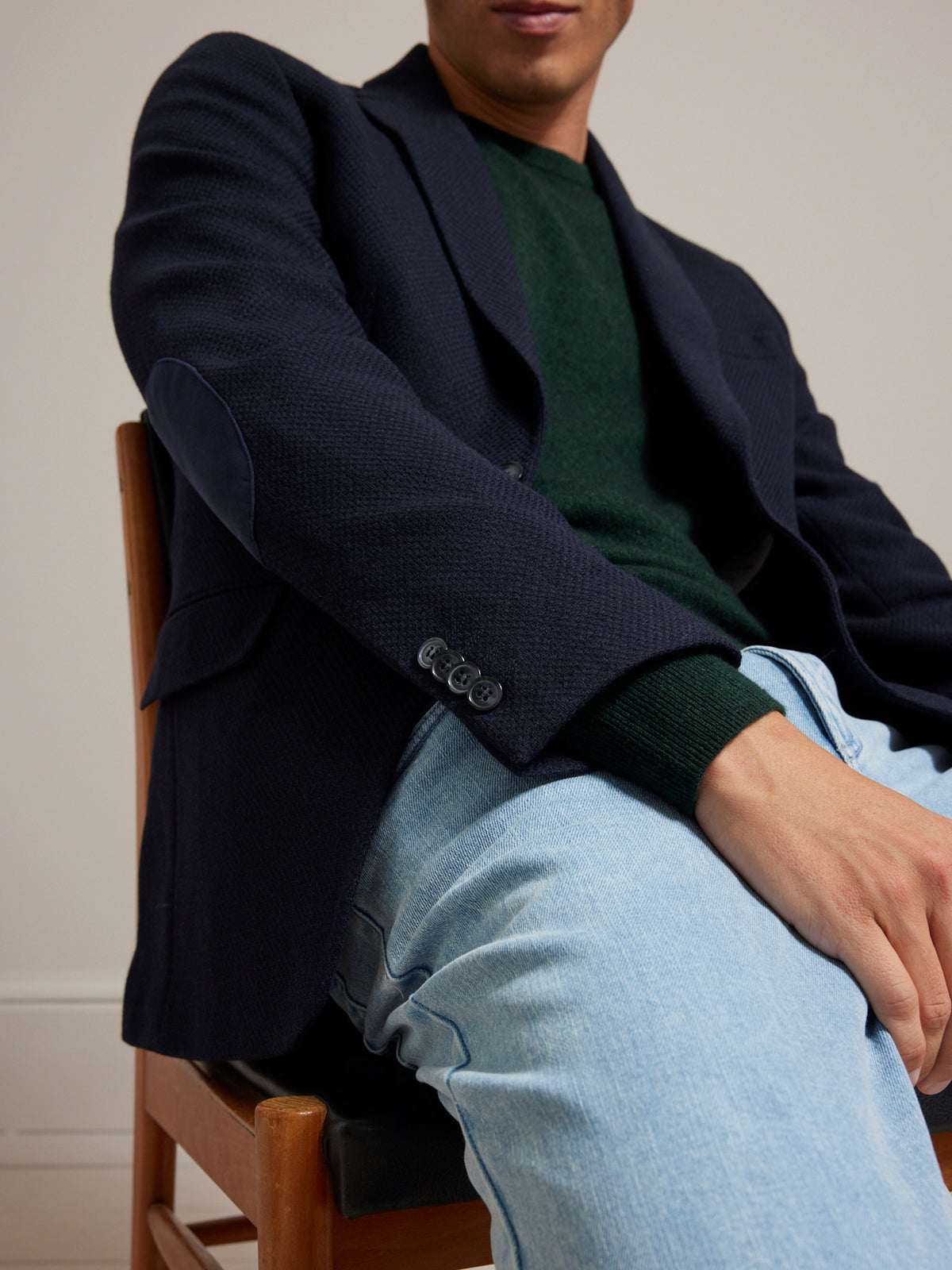 Blazer tissu natté homme
